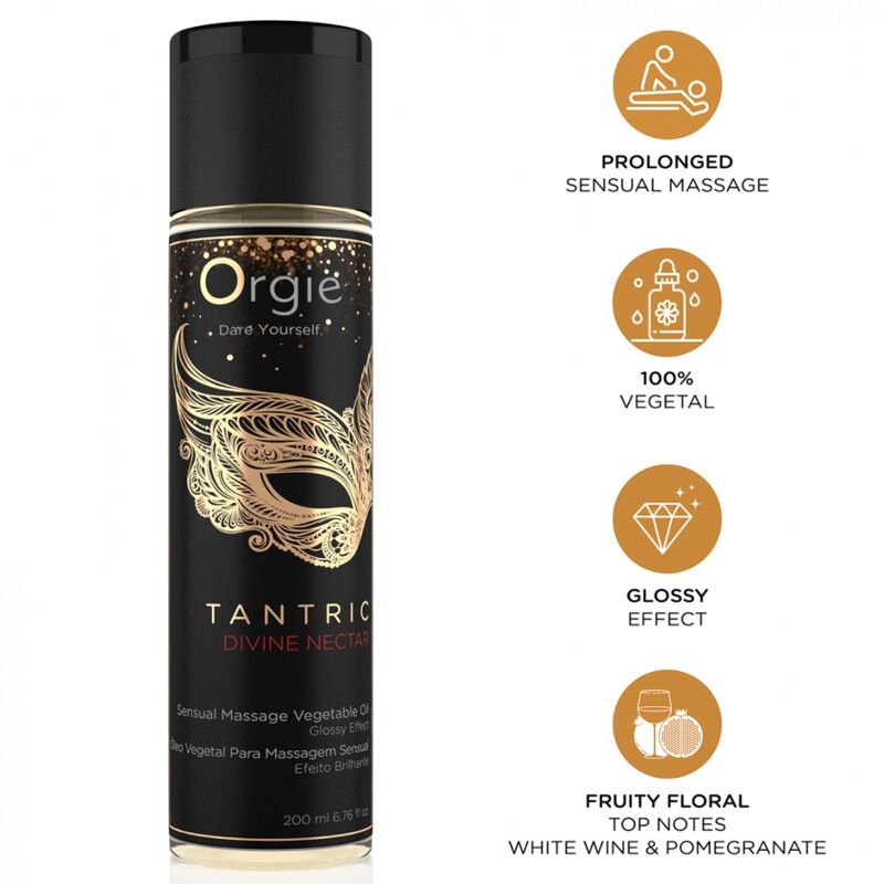 Масажно олио ORGIE Tantric Divine Nectar, 200 ml