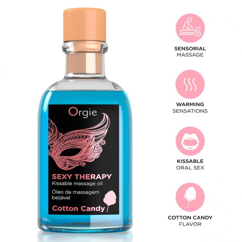 ORGIE Lips Massage Set Cotton Candy с масажно олио, 100 ml