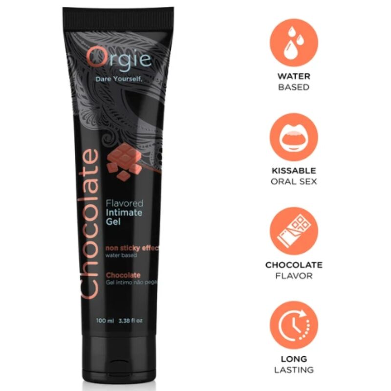 ORGIE Chocolate Kissable лубрикант на водна основа с вкус на шоколад, 100 ml