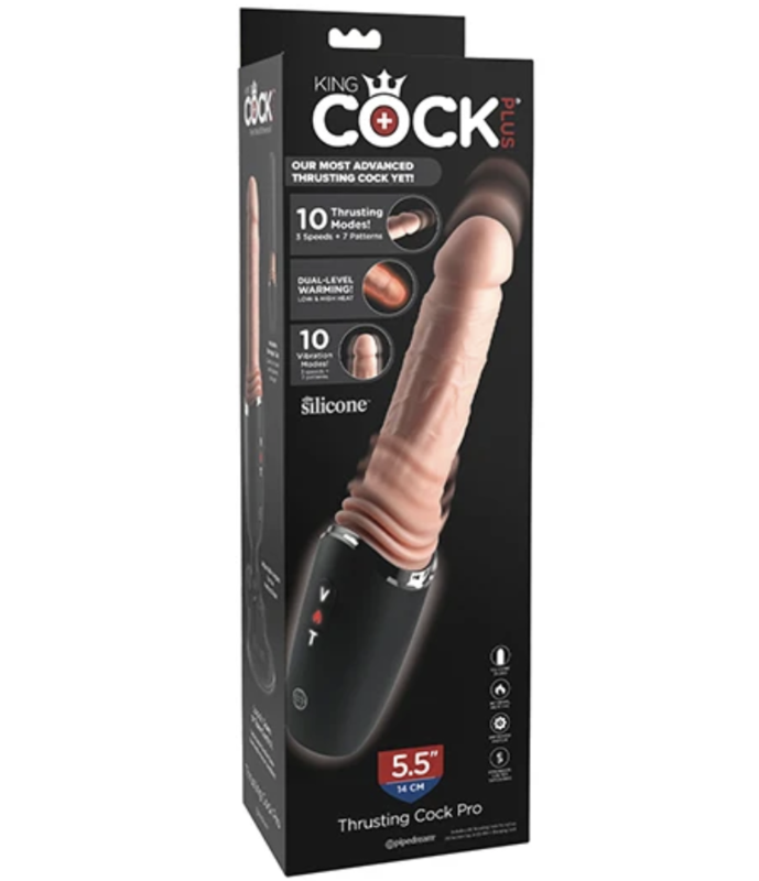 KING COCK PLUS Thrusting Cock Pro реалистичен вибратор с тласкащо движение