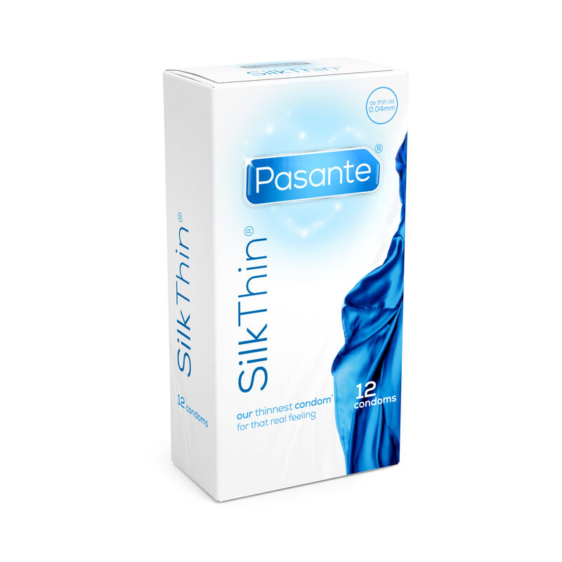 Тънки презервативи PASANTE Silk Thin, 12 броя