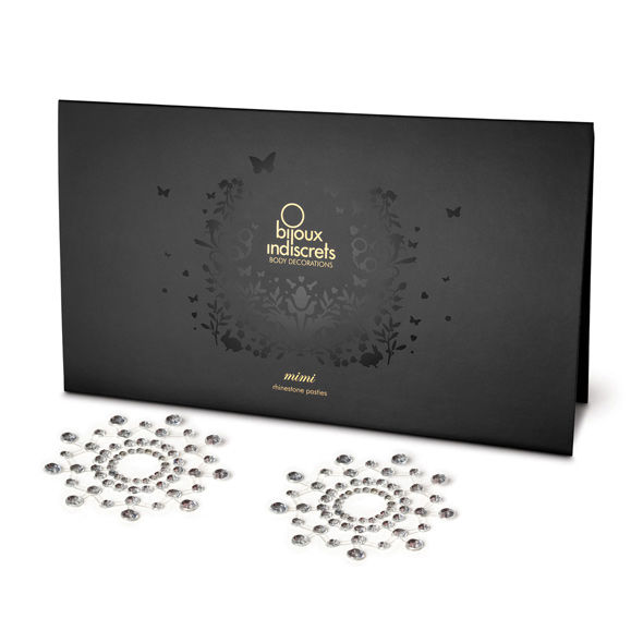 BIJOUX INDISCRETS Mimi Silver стикери за зърна, сребристи, 2 броя