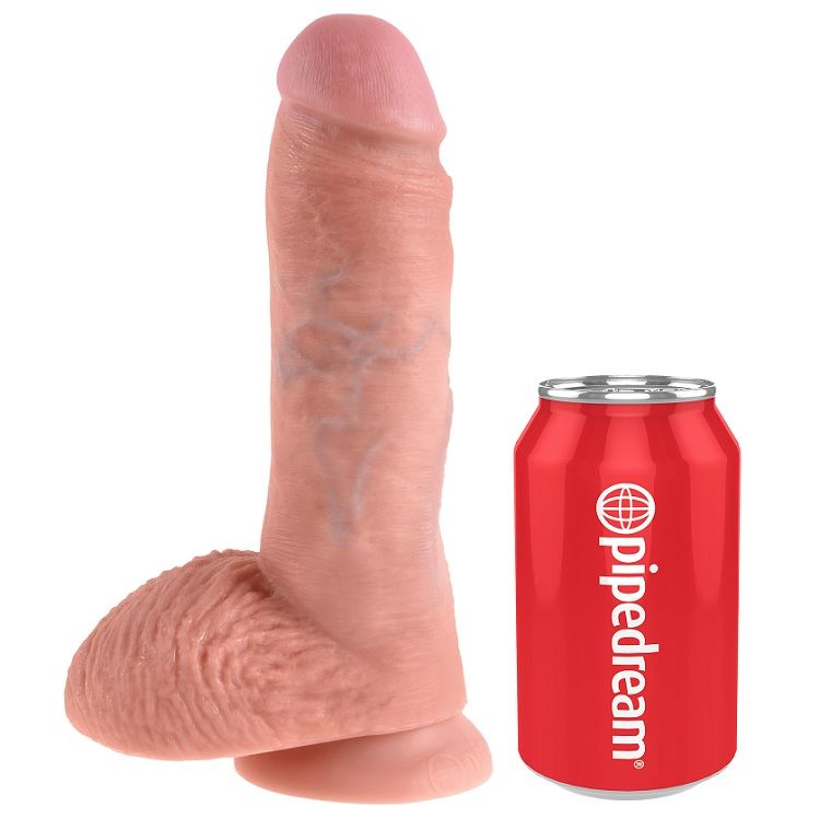 Дилдо KING COCK с тестиси, 20,3 cm