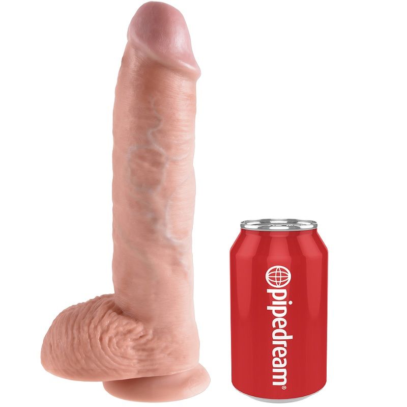 Дилдо KING COCK с тестиси, 26,5 см