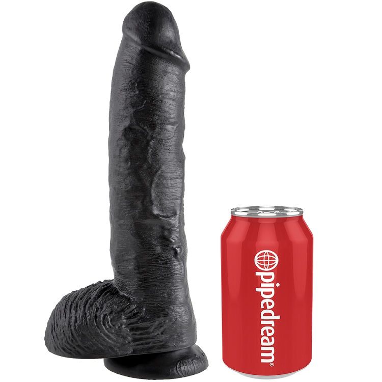 KING COCK дилдо с топчета и вендуза, 25,4 cm