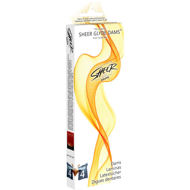 Латексови лизинг салфетки SHEER GLYDE с аромат на кола, 4 броя