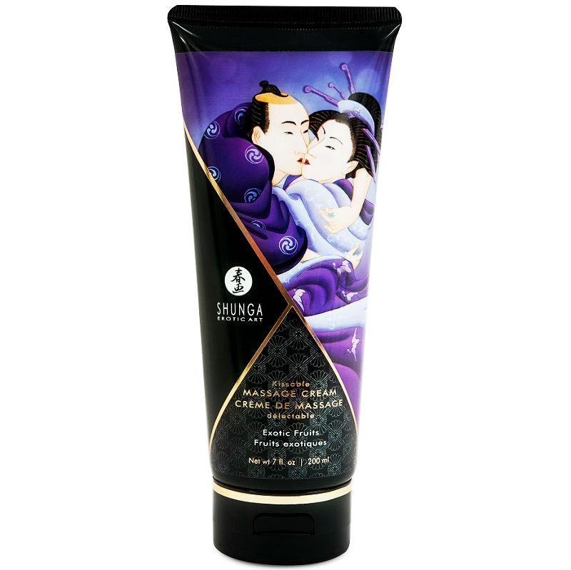 Масажен крем Shunga Exotic Fruits за еротичен масаж, 200 ml