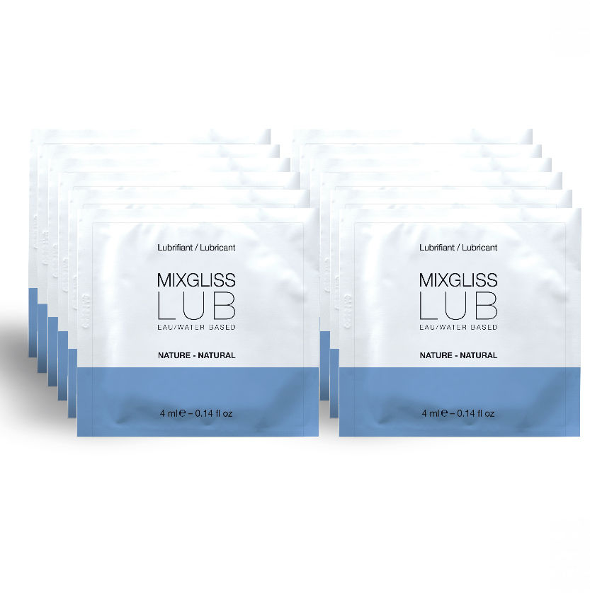 MIXGLISS Natural лубрикант на водна основа, 12 индивидуални дози