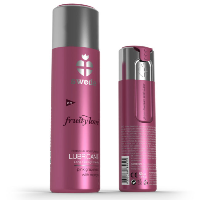 Ароматизиран лубрикант Swede Fruity Love с розов грейпфрут и манго, 50 ml