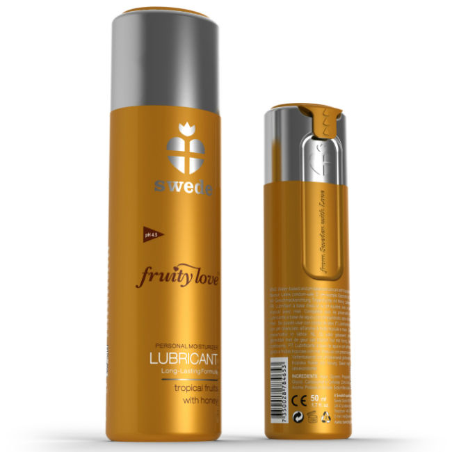 Лубрикант Swede Fruity Love с вкус на тропически плодове и мед, 100 ml