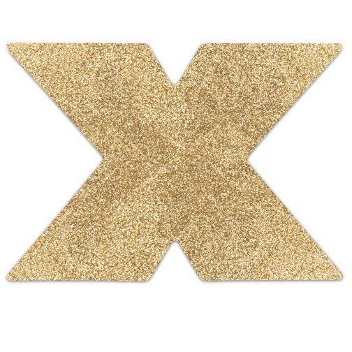 BIJOUX INDISCRETS Flash Cross Gold златни лепенки за зърна