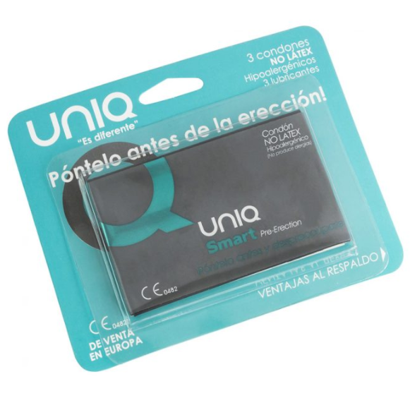 Безлатексови презервативи UNIQ Smart, 3 броя