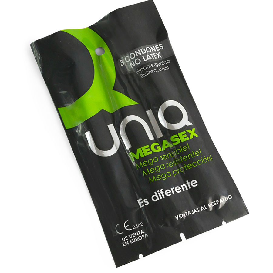 UNIQ MEGASEX презервативи без латекс, 3 броя