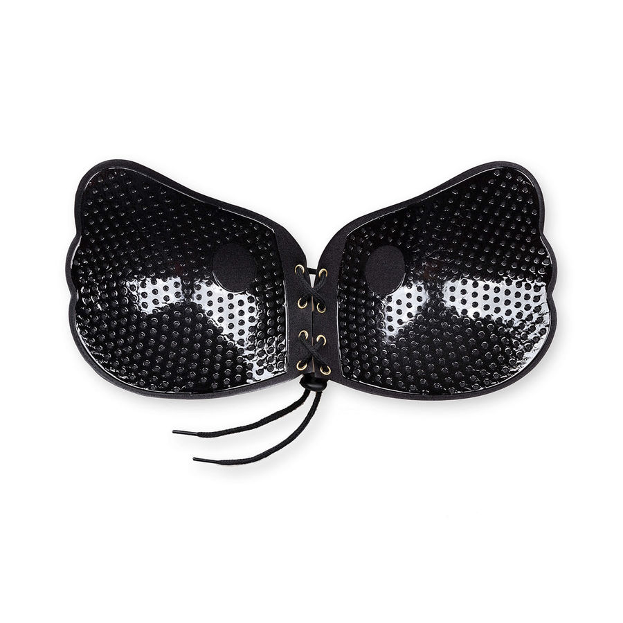 BYE BRA Lace It самозалепващ сутиен с повдигащ ефект, чашка A, черен