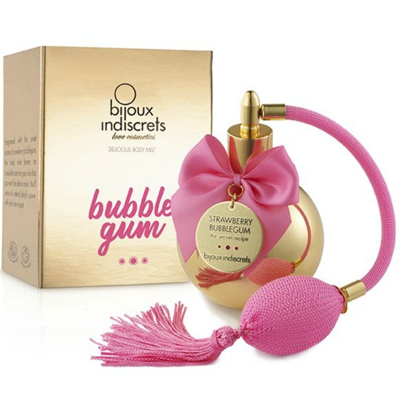 Bijoux Indiscrets Bubble Gum спрей за тяло с аромат на ягодова дъвка, 100 мл