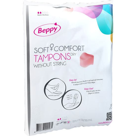 Тампони BEPPY Soft Comfort Dry без конец за изваждане, 30 броя
