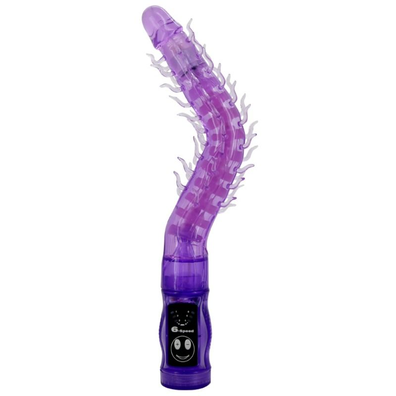 Вибратор BAILE Thorn Lilac със стимулатор за клитора