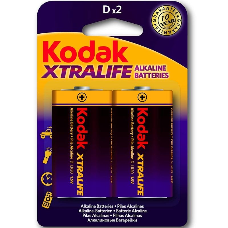 Алкални батерии тип D LR20 за продължителна енергия в ежедневието | KODAK