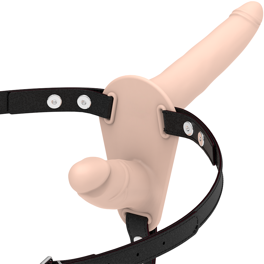 FETISH SUBMISSIVE HARNESS колан за страпон с две дилда
