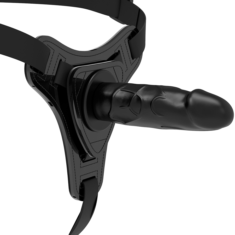Fetish Submissive Harness от черен силикон, 15 cm