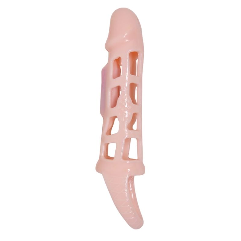 BAILE FOR HIM пенис калъф с вибрация и пръстен за тестисите, 13,5 см