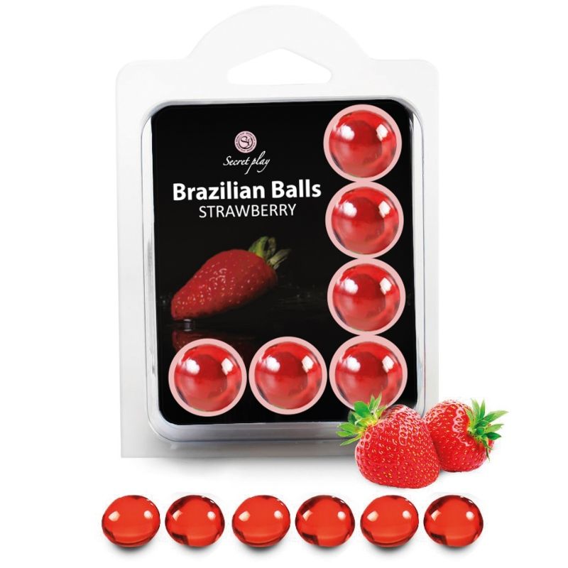 Secretplay Brazilian Balls с аромат на ягода, 6 броя