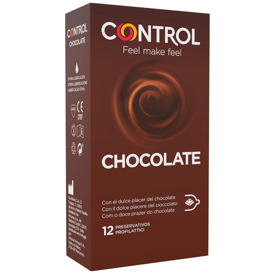 Презервативи CONTROL Adapta с вкус на шоколад, 12 броя