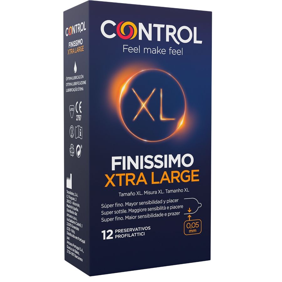Тънки презервативи CONTROL Finissimo XL, 12 броя