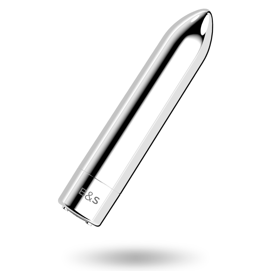 Мини вибратор тип bullet със силни вибрации и метален корпус BLACKSILVER