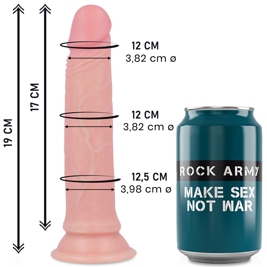 ROCK ARMY Avenger реалистично дилдо от силикон, 19 см