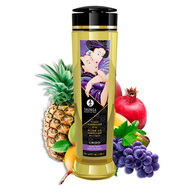 Масажно олио SHUNGA Libido с екзотичен плодов аромат, 240 ml