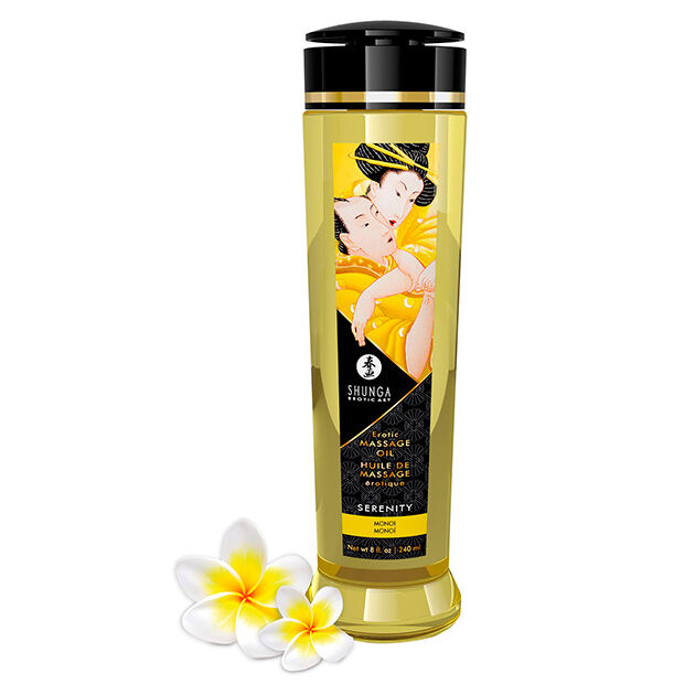 Масажно олио Shunga Serenity с аромат на моной, 240 ml