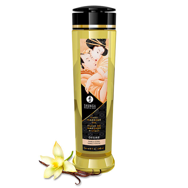 Масажно олио Shunga Desire с ванилов аромат Fetisch, 240 ml