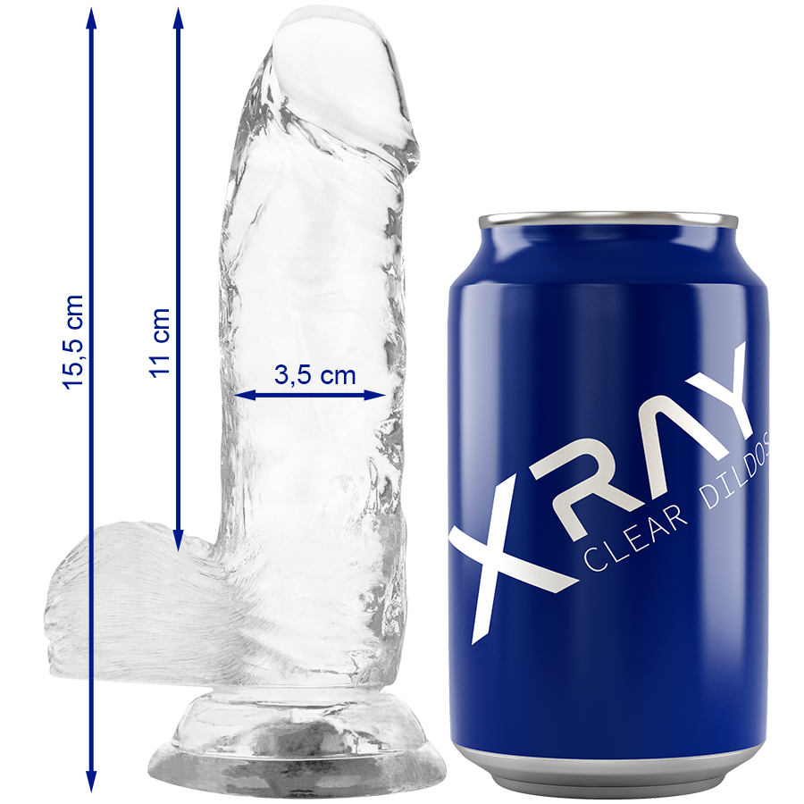 X RAY Clear реалистично дилдо с тестиси