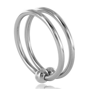 METAL HARD двоен стоманен пръстен за пенис, 32 mm