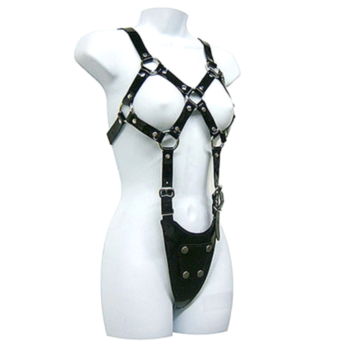 LEATHER BODY Exposed Body Woman дамски кожен х harness