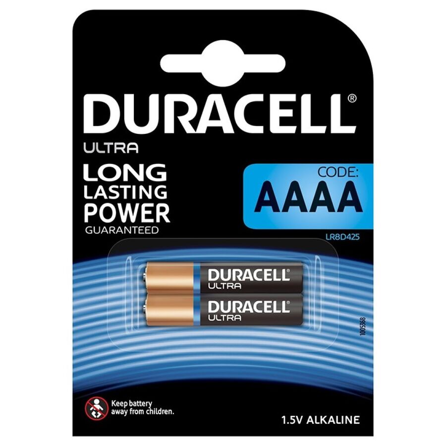Батерии AAAA 1,5 V с дълготрайна мощност за малки устройства, комплект от 2 броя DURACELL