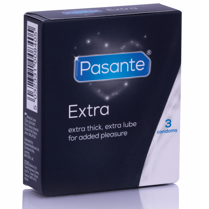 Презервативи Pasante Extra Thick, 3 броя
