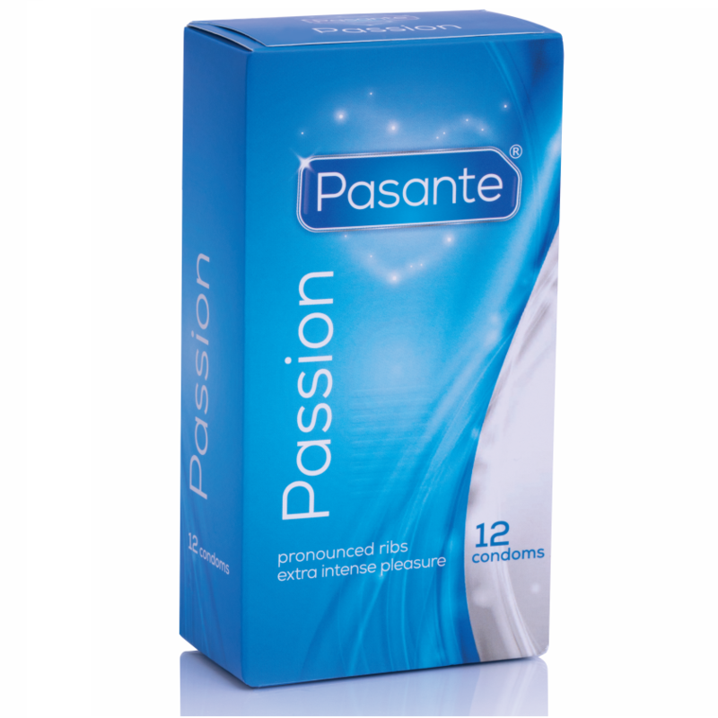 Ребрести и точковидни презервативи Pasante, 12 броя