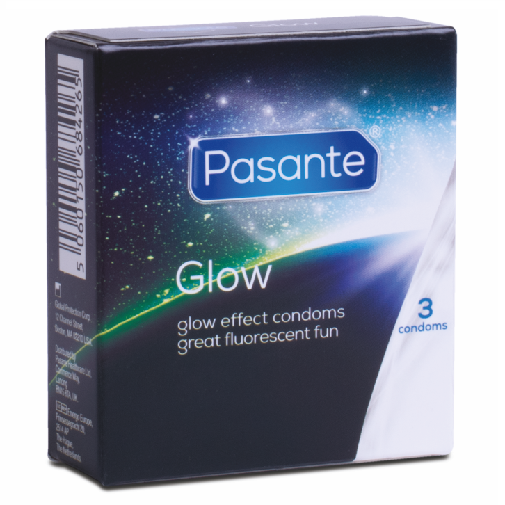 Презервативи PASANTE Glow in the Dark, 3 броя