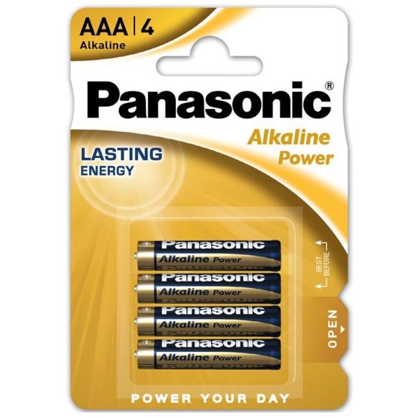 Батерии AAA LR03 1,5 V за дистанционни и секс играчки, комплект от 4 броя PANASONIC