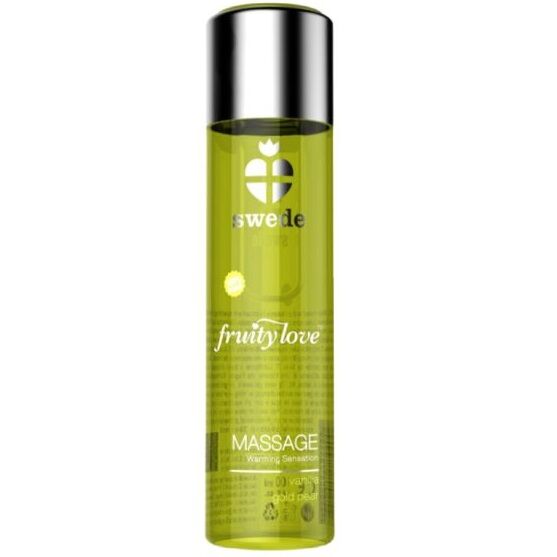 Масажно олио SWEDE Fruity Love със затоплящ ефект, ванилия и златна круша, 60 ml