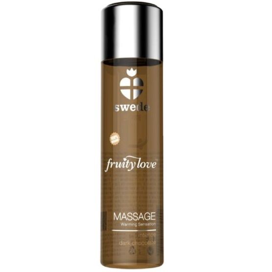 Масажно олио SWEDE Fruity Love със затоплящ ефект, аромат на черен шоколад, 60 ml
