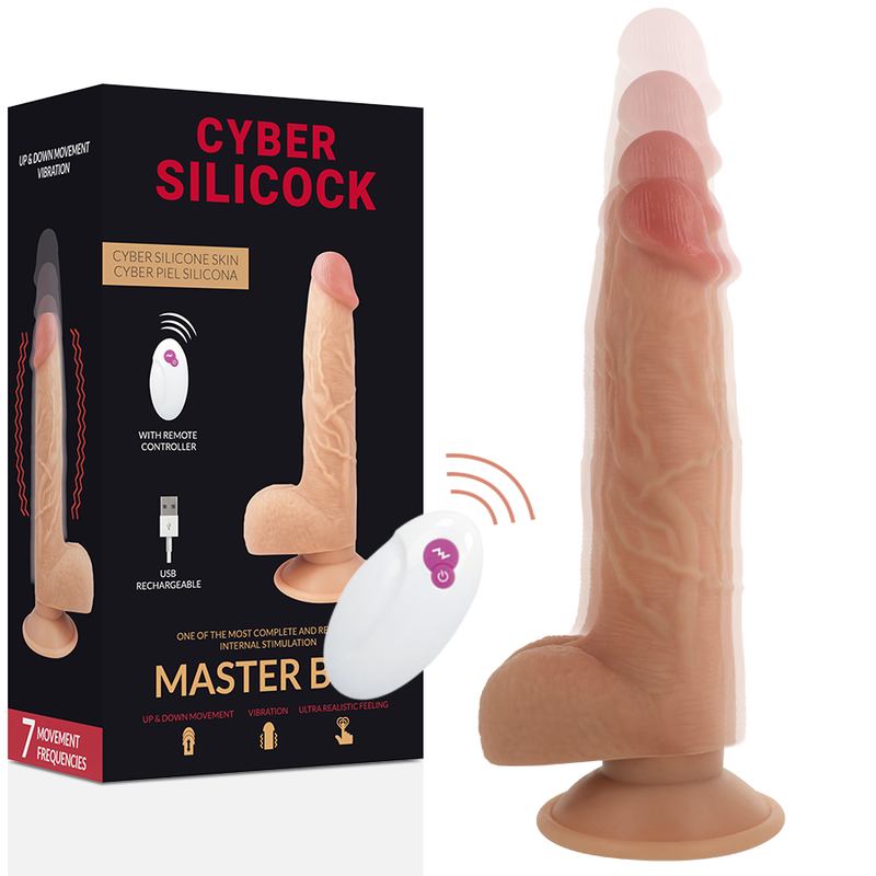 CYBER SILICOCK Master Ben реалистичен вибратор с дистанционно управление