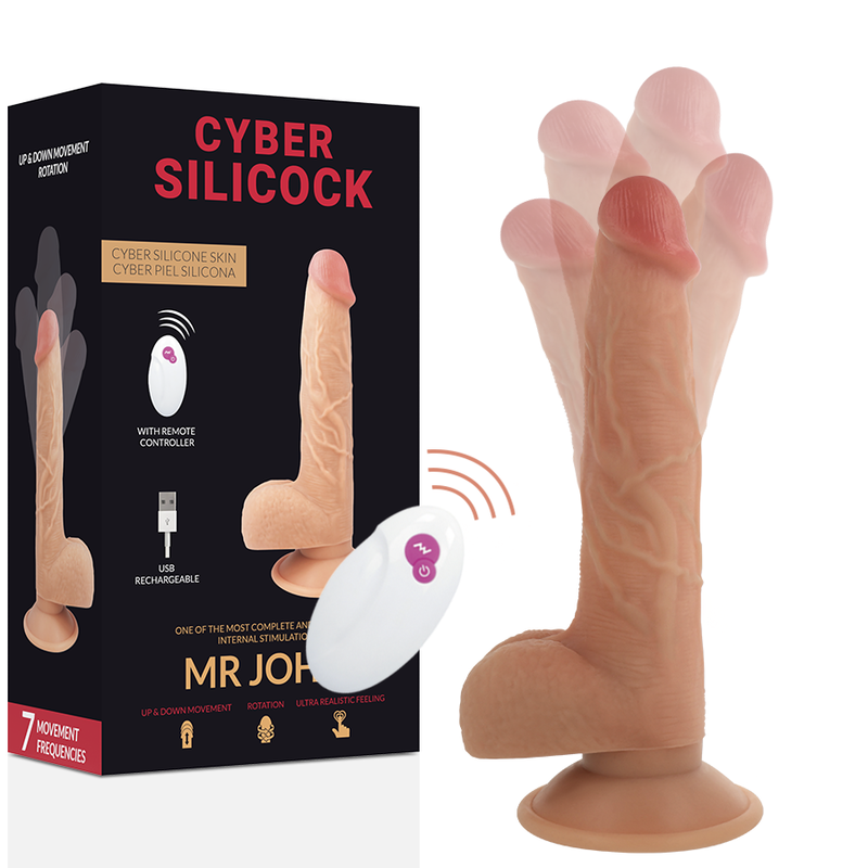 CYBER SILICOCK Realistic Mr John вибратор с дистанционно управление