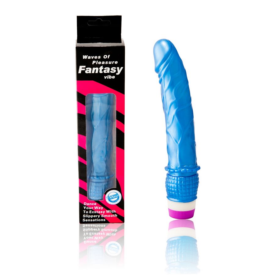 BAILE Waves of Pleasure реалистичен вибратор, 23 cm, син
